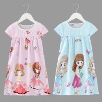 女童棉绸睡衣夏季儿童睡裙公主风小孩女孩夏天薄款睡衣裙子仙女裙