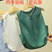 童装儿童夏装薄款麻棉背心男童无袖宝宝婴儿宽松中小童休闲上衣潮