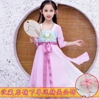 女童汉服唐装中国风裙子2020新款连衣裙小女孩夏装公主裙演出服潮