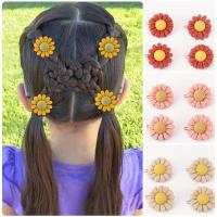 可爱小女孩清新布艺花发扣儿童头花发饰盘发造型青蛙夹扣夹发夹