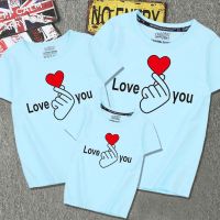 亲子装短袖恤2020夏季新款纯棉一家三口上衣体恤情侣装沙滩出游F7