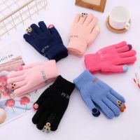 儿童手套冬小孩男童女童双层加绒加厚防寒五指小学生写字保暖冬季