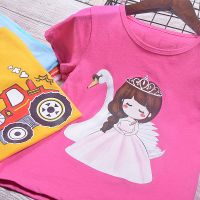 男童女童装夏装短袖恤打底衫女孩纯棉上衣动漫卡通2345678岁宝宝