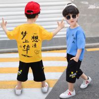 纯棉2020夏装休闲男孩夏季洋气清华北大男童短袖恤儿童装男