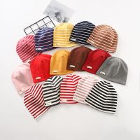 新款双层小孩春秋棉质儿童冬季套头帽宝宝帽子男女童婴儿印花帽潮