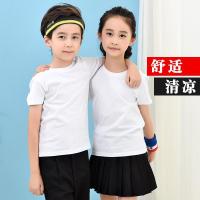 女童短袖恤2020新款奥代尔棉夏季中大童体恤上衣女孩童装纯白色