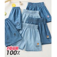2019春夏新款童装牛仔短裤子薄款男童五分裤女童热裤沙滩儿童短裤