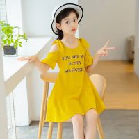 夏季女童连衣裙2020新款夏装露肩韩版小女孩裙子儿童洋气公主裙夏