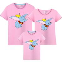 明星同款小飞象亲子装短袖恤一家三口四口母女子夏装洋气V0