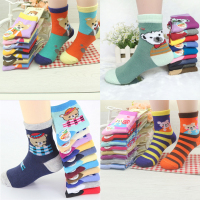 12双装儿童袜子秋冬季男童袜女童棉袜小孩袜子学生袜中筒短袜