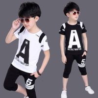 男童运动套装8十13中大童男装夏装14小学生男孩子短袖短裤12-15岁
