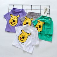 童装网红小熊卡通夏装儿童短袖恤夏季 男童女童宝宝半袖上衣