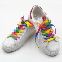 彩虹鞋带1双|彩虹鞋带扁五彩彩色鞋带运动板鞋渐变七彩鞋带子男女休闲帆布鞋绳