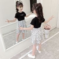 女童连衣裙夏装小女孩夏天波点公主裙中大童儿童夏季洋气雪纺裙子