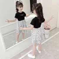 女童连衣裙夏装小女孩夏天波点公主裙中大童儿童夏季洋气雪纺裙子