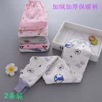 (2条装)新款男童保暖裤儿童加绒加厚秋裤女童中大童秋冬睡裤印花