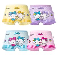 4条女童儿童内裤纯棉宝宝小女孩大童小学生2条四角平角三角短裤