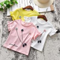 女童夏装宝宝纯棉短袖恤2019新款中小童奥代尔冰丝棉2-6岁上衣