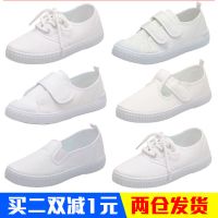 幼儿园小白鞋学生童鞋帆布鞋白球鞋儿童白布鞋男童女童系带运动鞋