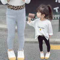 女童春装裤子2019新款春秋豹纹打底裤1-3岁4洋气女宝宝紧身长裤5