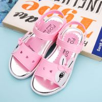 夏季女童卡通兔子凉鞋防滑软底孩子沙滩可爱宝宝鞋子中大学生凉鞋