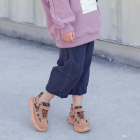 女童二棉鞋冬加绒运动鞋休闲男童老爹鞋儿童鞋子潮豹纹