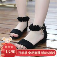 女童凉鞋亲子鞋女鞋成人款夏季儿童女学生凉鞋高跟公主凉鞋