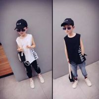 童装儿童无袖恤男童加长背心2020夏季韩版男孩打底衫宽松潮上衣H8