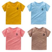 男童竹节棉短袖恤 儿童纯棉夏装恤女宝宝时尚上衣童装半袖婴儿
