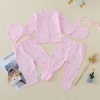 宝宝衣服纯棉新生儿衣服五件套婴儿衣服0-3个月春秋宝宝和尚服