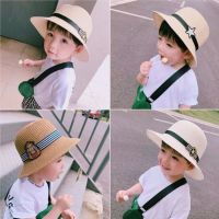 男童女童夏天沙滩帽草帽遮阳帽宝宝太阳帽礼帽儿童凉帽防晒帽子潮