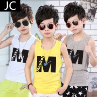 [纯棉]新款童装韩版男童背心 吸汗凉爽 夏装中大童工字无袖P7