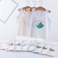 夏款竹纤维儿童背心男女童恤1-2-3-4岁薄款睡衣竹节棉工字背心Y1