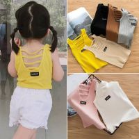 夏季1女童吊带背心2女童纯棉 夏装 超薄背心3岁婴儿无袖超薄70棉V3