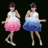 六一儿童蓬蓬裙表演服小荷风采女童幼儿园舞蹈演出服公主纱裙亮片