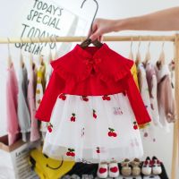 女宝宝秋冬裙2019冬装新款韩国女童公主裙01-4岁贺岁服旗袍连衣裙