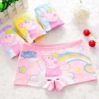 春夏4条装 95棉女童纯棉平角双裆内裤儿童纯棉内裤宝宝小中大童