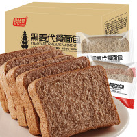 [第二件减2元]比比赞黑麦面包400g 整箱吐司片卡饱腹代餐糕点脂肪热量早餐