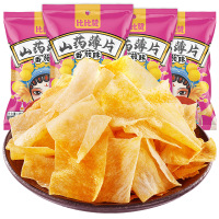 比比赞山药薄片番茄味18g*20袋脆薯片锅巴小零食推荐小吃货休闲美食品大礼包批发
