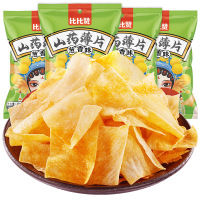 比比赞山药薄片葱香味18g*10袋脆薯片锅巴小零食推荐小吃货休闲美食品大礼包批发