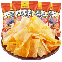 比比赞山药薄片麻辣味18g*20袋脆薯片锅巴小零食推荐小吃货休闲美食品大礼包批发
