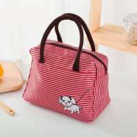 手提包化妆包加厚牛津饭盒袋女包妈咪包收纳小方包女士小包包