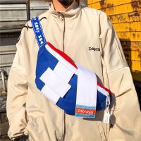 潮牌胸包男ins超火街头潮流斜跨包嘻哈腰包女潮个生单肩背包