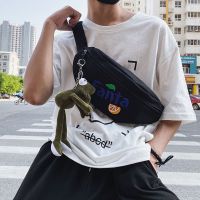 潮牌胸包男运动腰包学生韩版帆布单肩斜挎包ins潮小背包男生包包