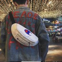 日本潮牌夏季新款运动男女同款斜挎包情侣背包时尚拉链胸包手机包