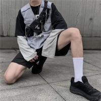 韩国INS原宿风街头嘻哈机能战术包配饰男女多口袋腰包别针胸包潮