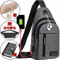 胸包男士背包2020新款尼龙帆布胸包休闲运动旅游胸前包单肩斜挎包