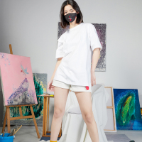 [无珉]2021新款夏装t恤女士宽松纯色上衣半袖体恤