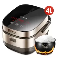 九阳5L电饭煲锅IH家用智能全自动多功能铁釜大容量5柴火饭6-8人 4L铁釜