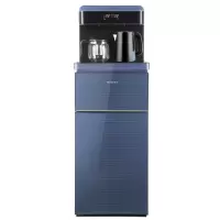 美菱(MeiLing)茶吧机家用立式饮水机下置式水桶办公室智能遥控冷热两用开水机 [高端轻奢-保时捷蓝款]温热款